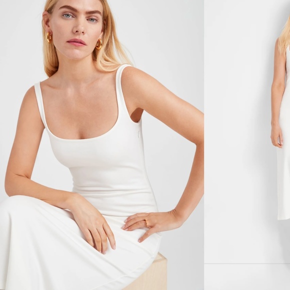 White Square Neck Tank Dress - Marcella NYC Crawford - Picture 6 of 7